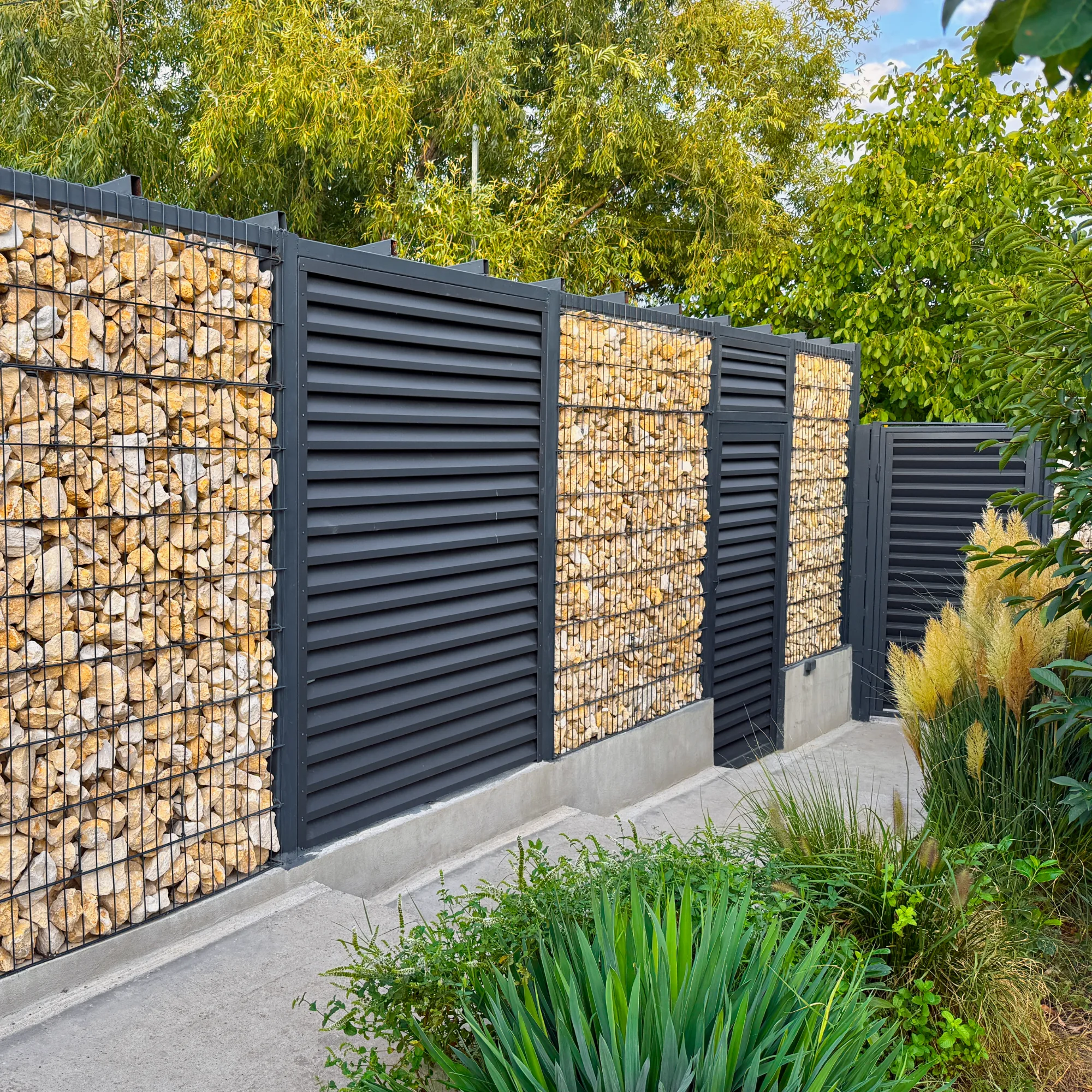 Gard jaluzea Atlas cu panouri gabion